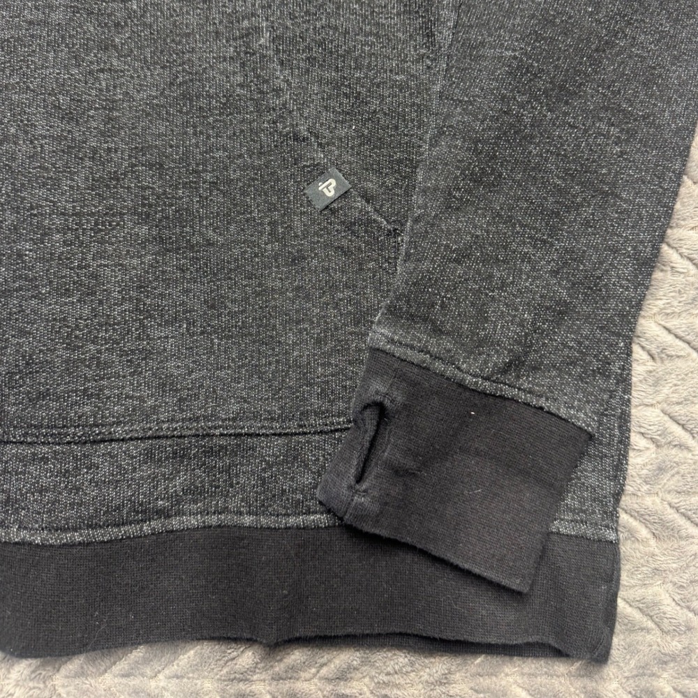 Pact Organic‎ Charcoal Grey Heathered Pullover Hoodie Thumbholes Size M (1491) - Picture 2 of 7